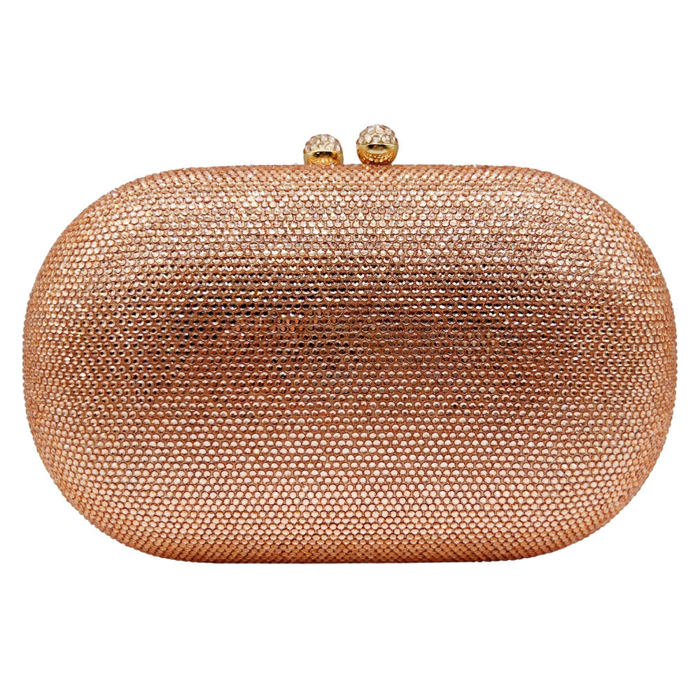 Hot-studded Evening Clutch With A Chain Strap For Banquets