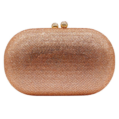 Hot-studded Evening Clutch With A Chain Strap For Banquets
