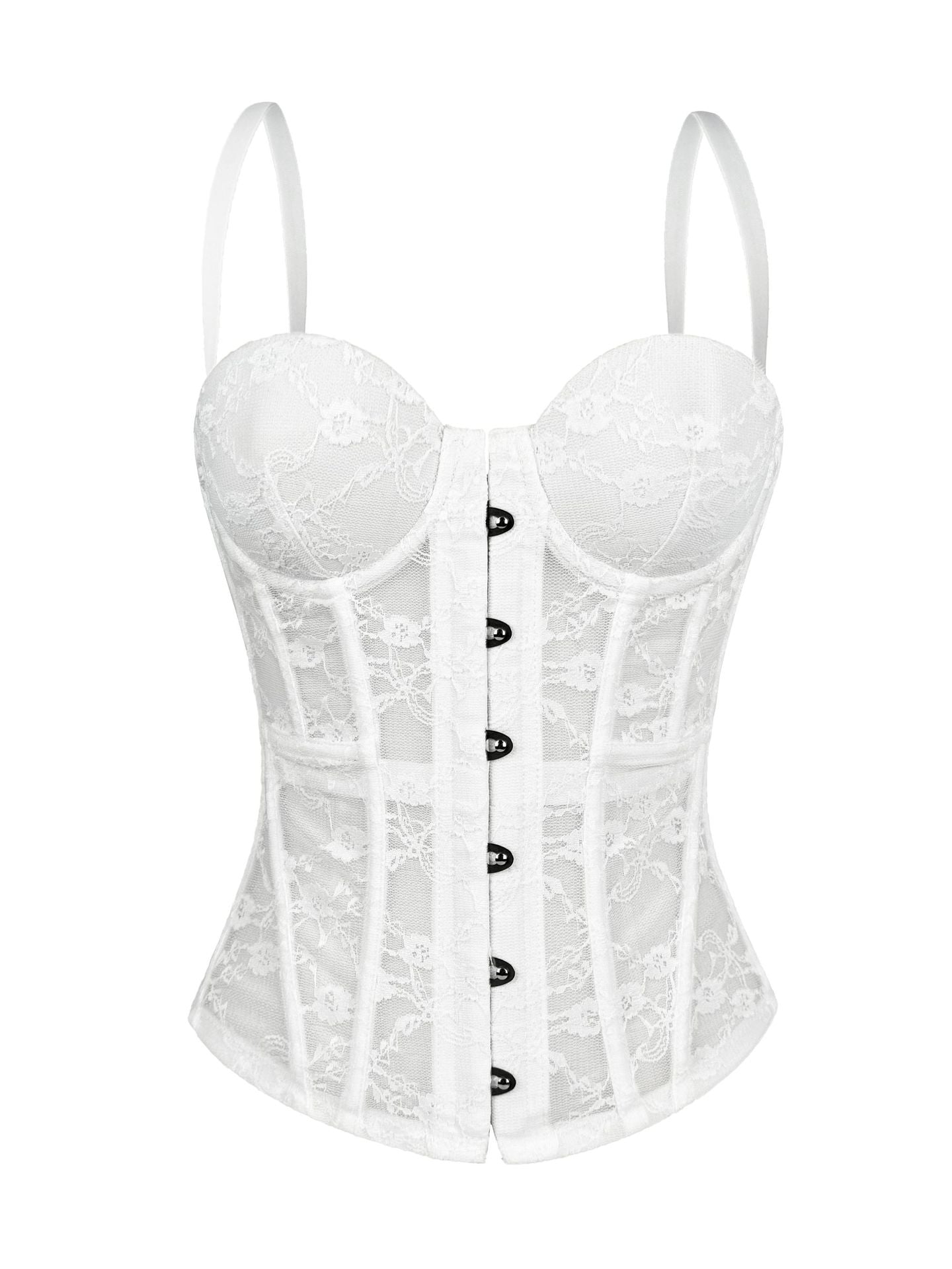 New Cross-Border Lace Embroidered Fishbone Corset Slimming Camisole Pure Desire Tube Top Outfit Fishbone Top