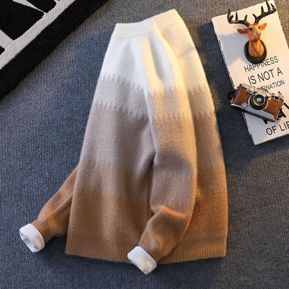 Fashion Warm Keeping Thick Casual Loose Pullover