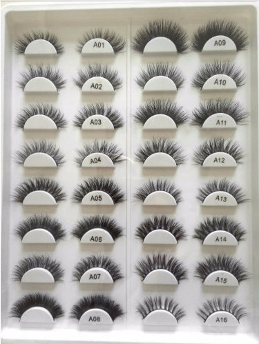 Handmade 3D Mink Full Strip False Eyelashes - Family
