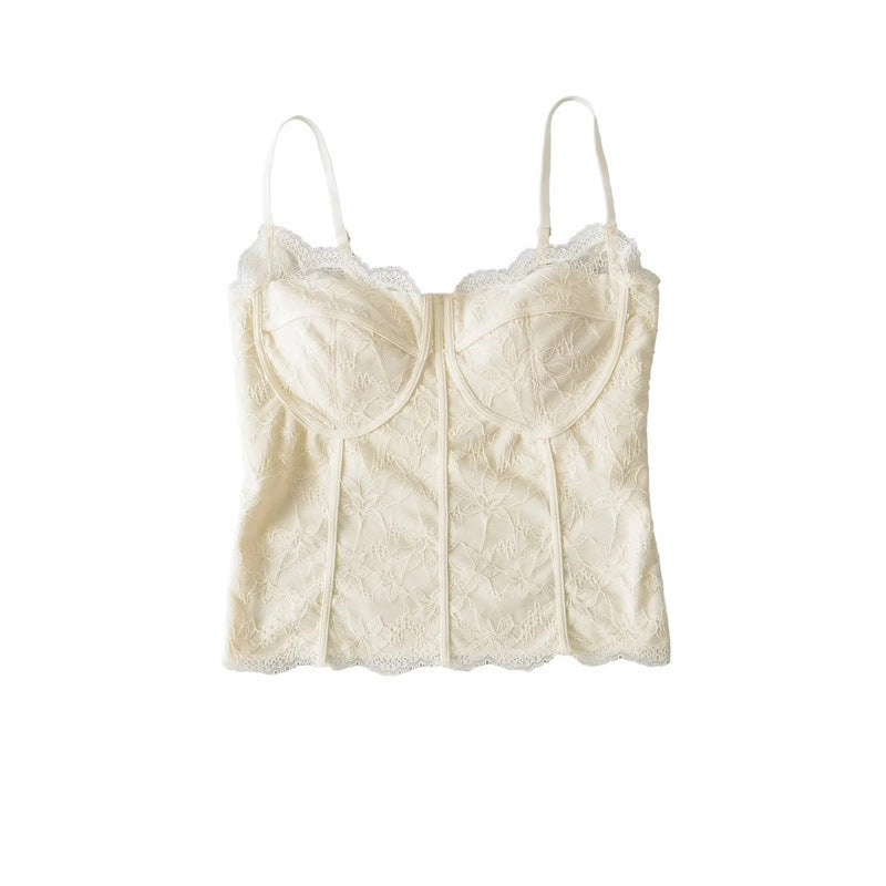 Womens Slim-fit Camisole With Built-in Padding Sheer And Alluring Base Top