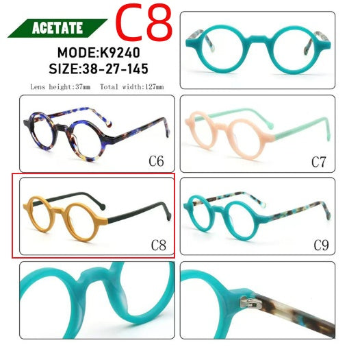 Acetate Board Retro Anti-blue Light Glasses