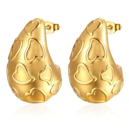 Women's Fashion Stainless Steel Droplet Earrings