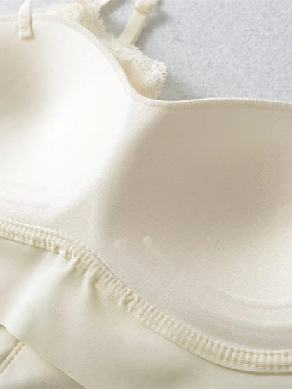 Womens Slim-fit Camisole With Built-in Padding Sheer And Alluring Base Top