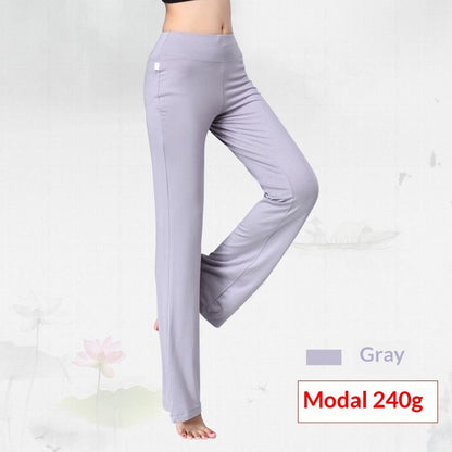 Womens Solid-Color Modal Yoga Pants