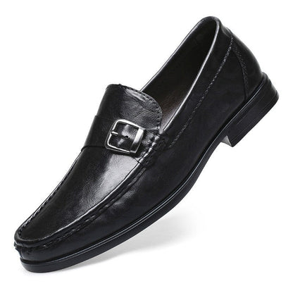 Men's Plus-Size Business Formal Slip-On Leather Shoes