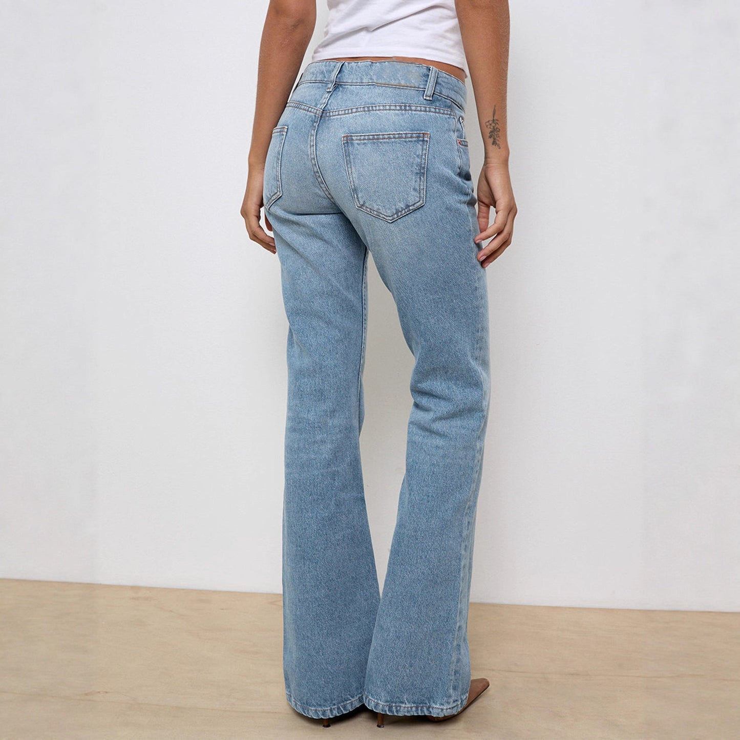 Summer New High-waisted Slightly Flared Jeans For Women
