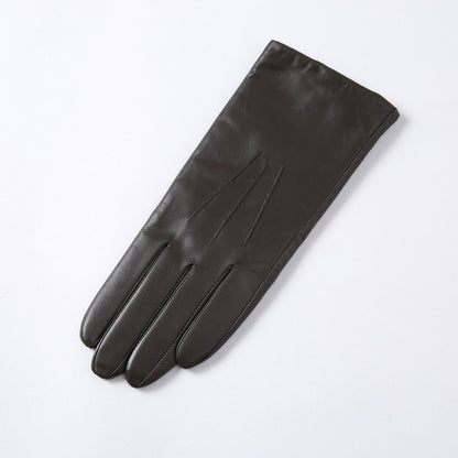 Wool-Lined Goat Leather Driving Gloves