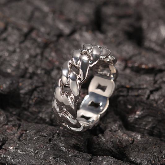 Cuban Link Chain Hip Hop Couple Ring