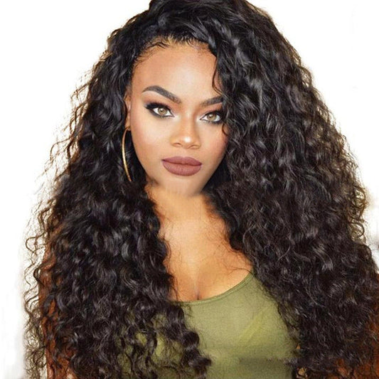 Women's Long Black Curly Wig