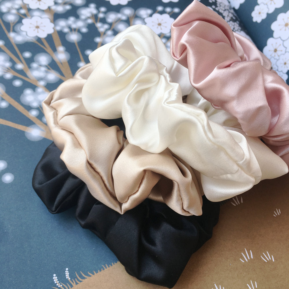 Silk Headdress Flower Scrunchie