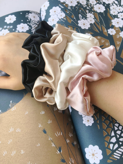 Silk Headdress Flower Scrunchie