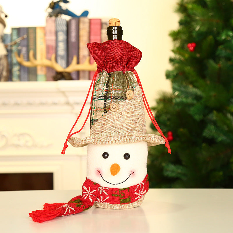 Christmas Wine Bottle Socks Decor