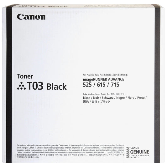New, Pre-Owned - Canon T03 Standard Yield Black Toner Cartridge, 2725C001