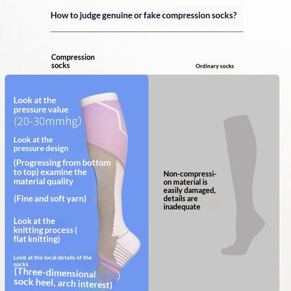 Womens Long Compression Socks For Cycling And Fitness