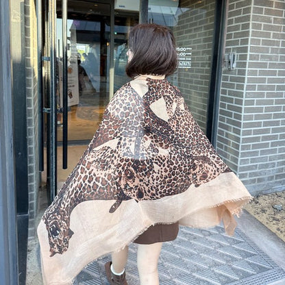 Womens New Fashionable Sun-Protective Scarf With Print