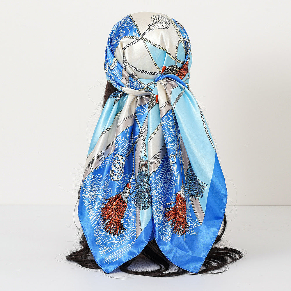 Classic Satin Womens Shawl Headscarf And Scarf