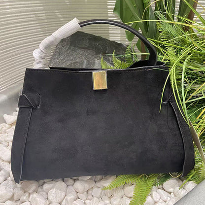 Handbag Fleece Potsticker Paper Bag 2025 New High-end Small Commuter Fleece Handbag Women's Messenger Bag