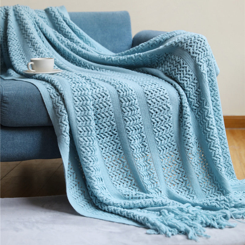 Nordic Knitting Sofa Blanket