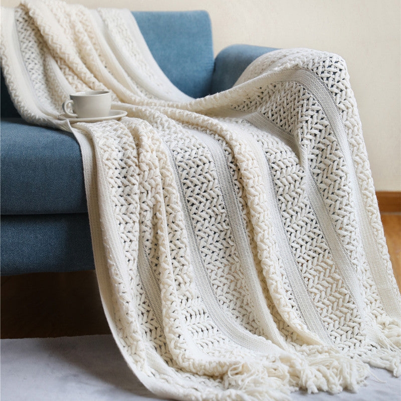 Nordic Knitting Sofa Blanket