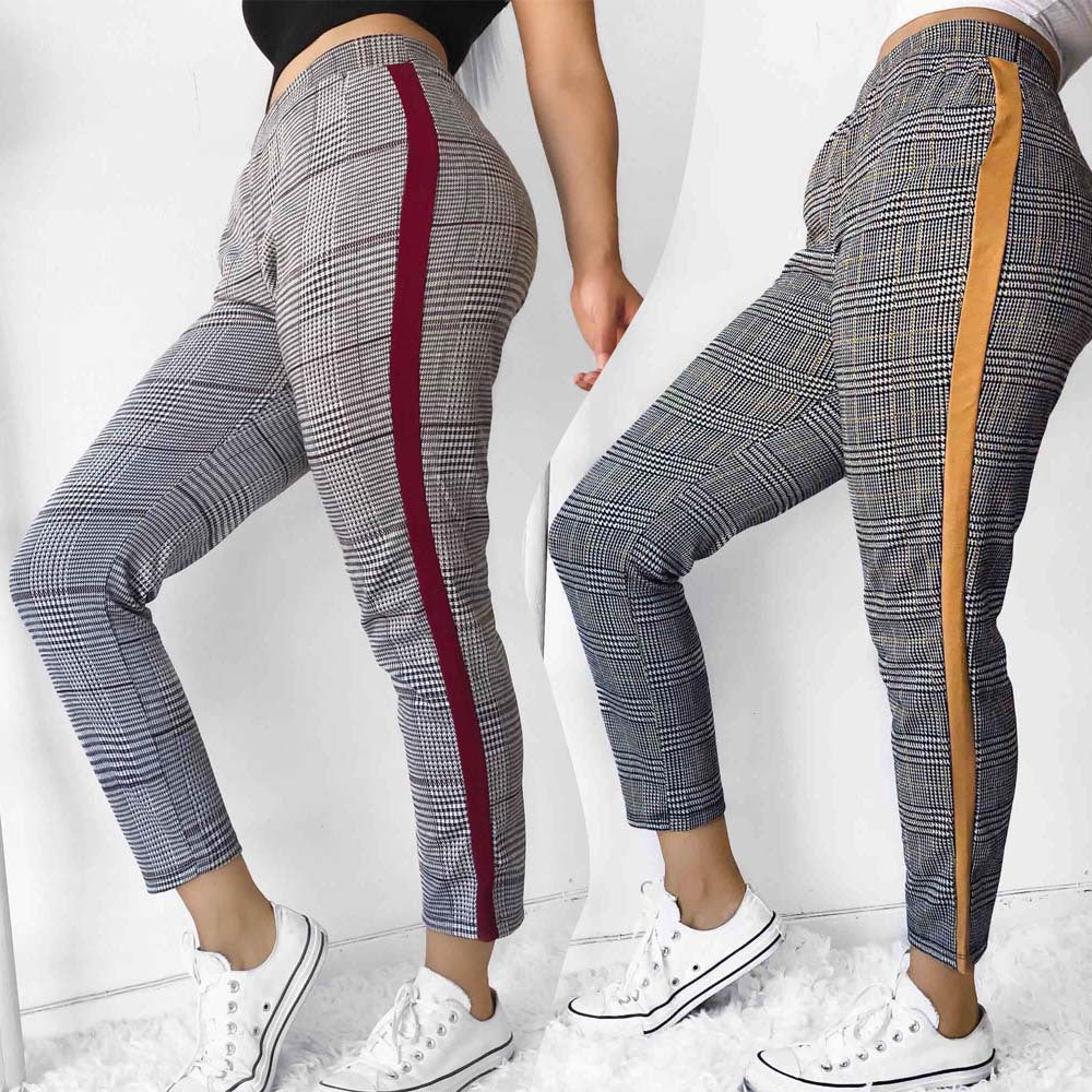 Fashion Characteristic Printed Stitching Casual Pants