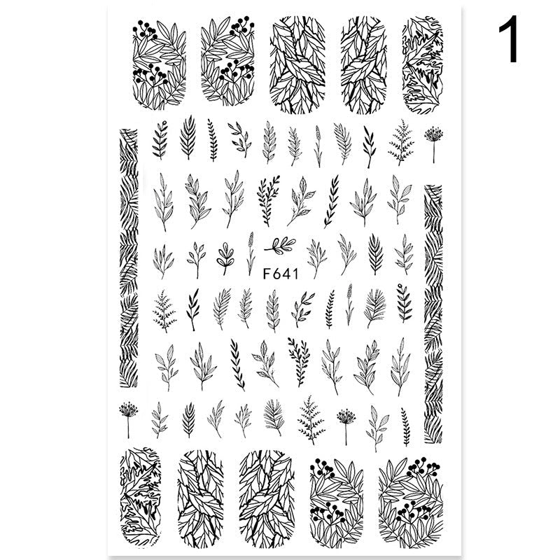 Summer Flowers & Love Nail Stickers