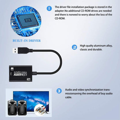 HDMI to USB HD Capture Card
