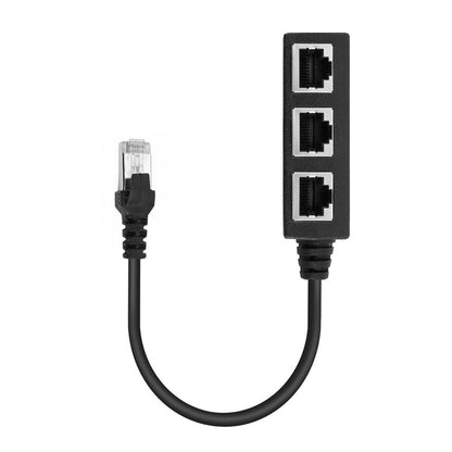 Ethernet Adapter: Male to 3 Female CATE 6 Line