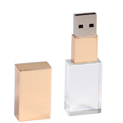 Crystal USB Flash Drive: Transparent Glass, Personalized and Creative