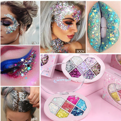 Face Jewels Eyeshadow Shimmer: Glitter Gel Cream for Festival Cosmetics
