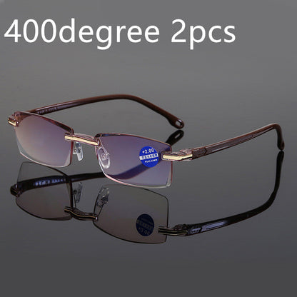 Diamond cut edge reading glasses