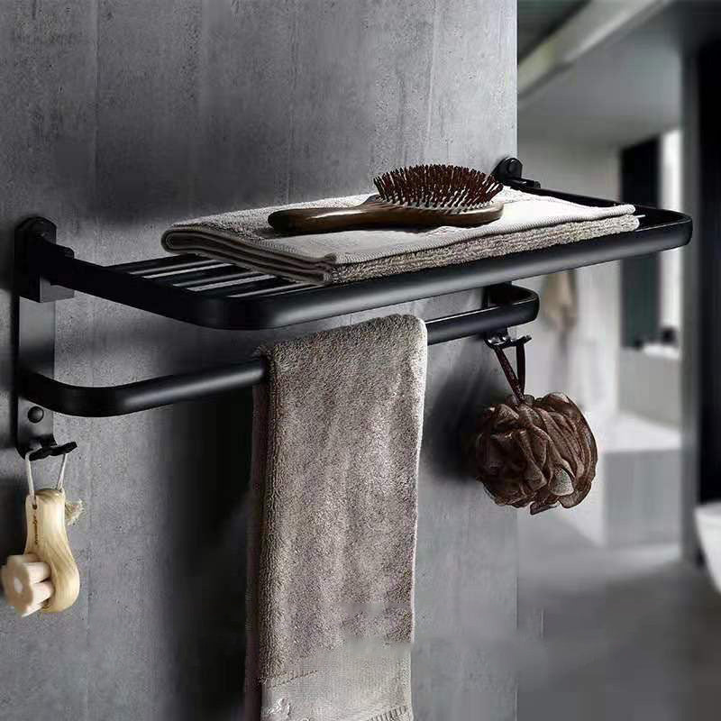 Perforated Space Aluminum Folding Bathroom Shelf