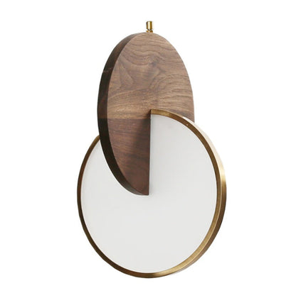 Long-line Light Atmosphere Walnut Solid Wood Chandelier
