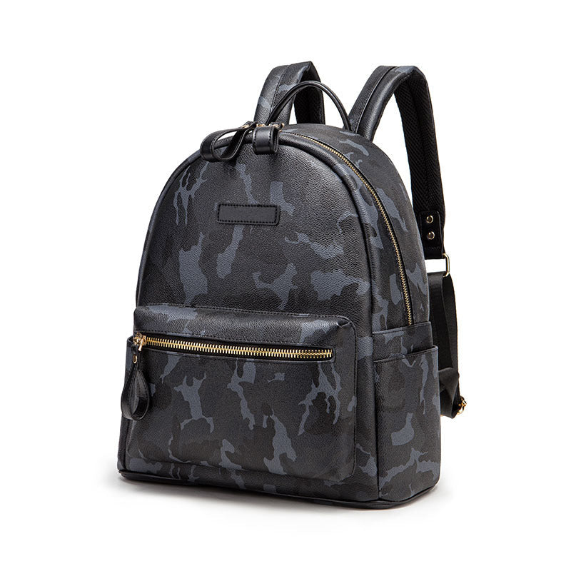 Trendy Student Couple Backpack Men'S Fashion Casual Personality Street Camouflage Schoolbag Women