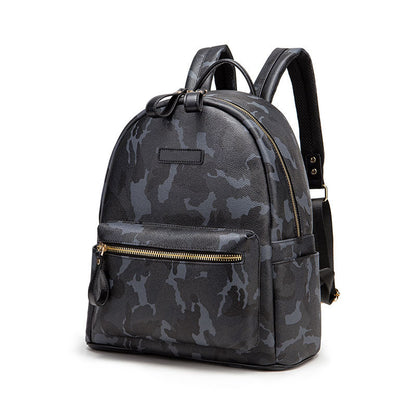 Trendy Student Couple Backpack Men'S Fashion Casual Personality Street Camouflage Schoolbag Women