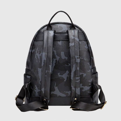 Trendy Student Couple Backpack Men'S Fashion Casual Personality Street Camouflage Schoolbag Women