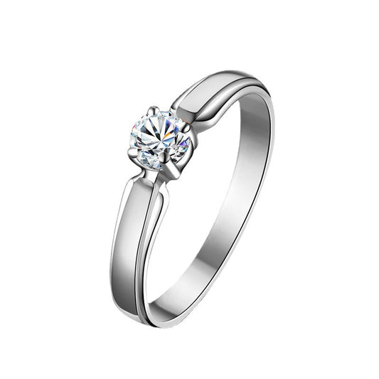 Sterling Silver Fashion Ring for Women with Gold-Plated Gems, Sizes 5-12, Elegant & Unique Design