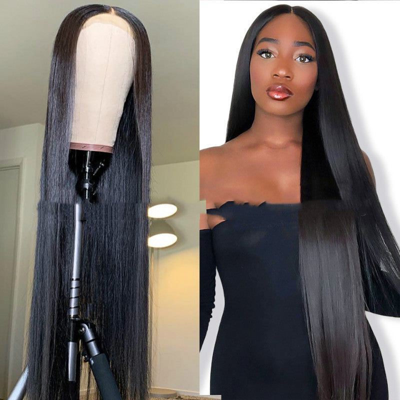 Long Straight Chemical Fiber Headgear Wig