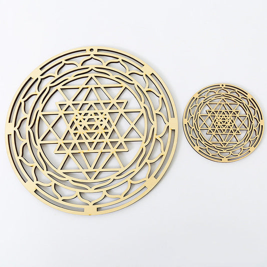 Wooden Geometric Wall Art, Meditation Decor