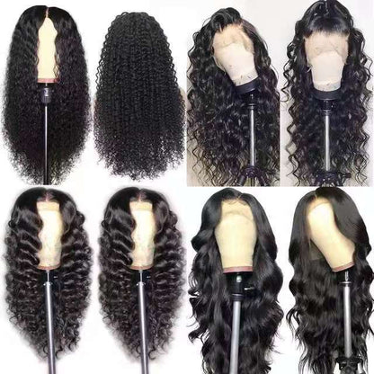 Front Lace Long Curly Chemical Fiber Wig EU & US Style