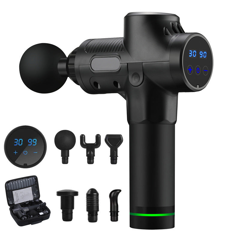 Deep Tissue Massage Gun – Percussion Muscle Massager with LCD Display & Multiple Heads