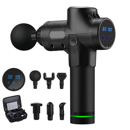Deep Tissue Massage Gun – Percussion Muscle Massager with LCD Display & Multiple Heads