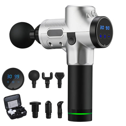 Deep Tissue Massage Gun – Percussion Muscle Massager with LCD Display & Multiple Heads