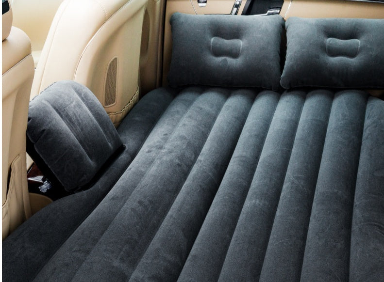 Car Back Seat Air Mattress – Inflatable Travel Bed with Pillow for SUV & Sedan