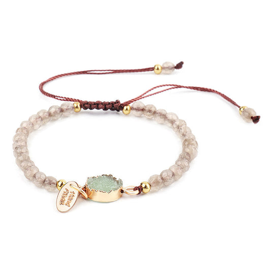 Cross-Border 4mm Faceted Stone Bracelet