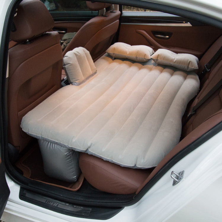 Car Back Seat Air Mattress – Inflatable Travel Bed with Pillow for SUV & Sedan