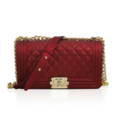 Luxury Jelly Chain Crossbody Bag – Women’s Designer Style Quilted Shoulder Messenger Purse
