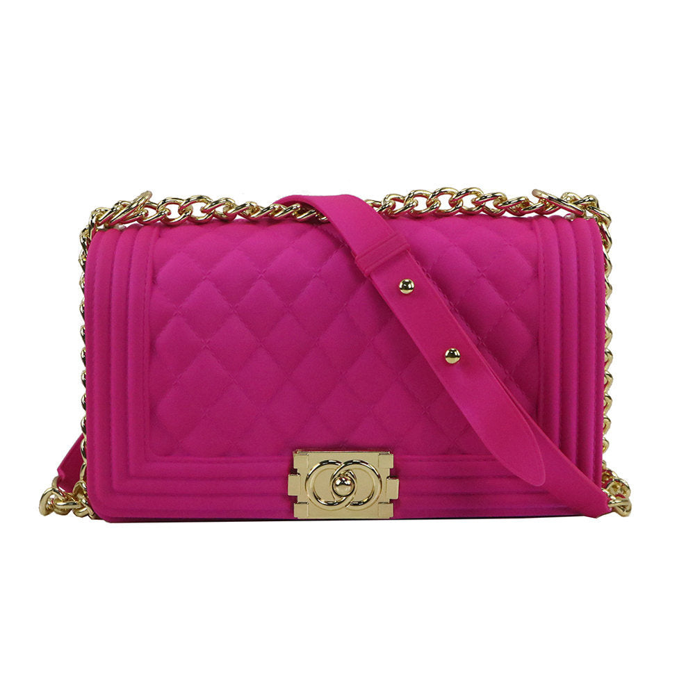 Luxury Jelly Chain Crossbody Bag – Women’s Designer Style Quilted Shoulder Messenger Purse