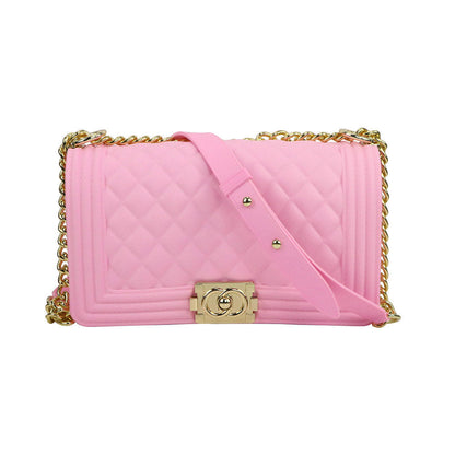 Luxury Jelly Chain Crossbody Bag – Women’s Designer Style Quilted Shoulder Messenger Purse